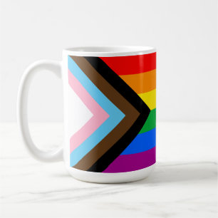 LGBTQ+ Progress Pride Flag Coffee Mok