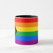 LGBTQ+ Progress Pride Flag Coffee Mok (Midden)