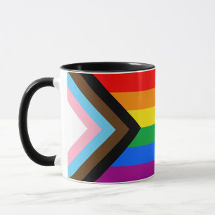 LGBTQ+ Progress Pride Flag Coffee Mok