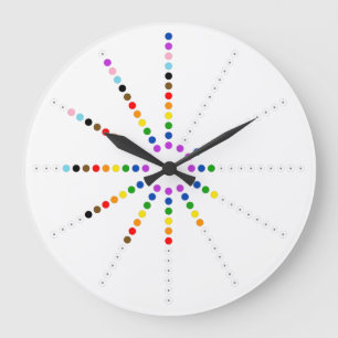 LGBTQ+ Progress Pride Flag Polka Dot Geeky Grote Klok