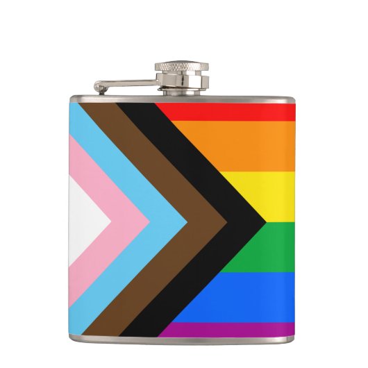 LGBTQ+ Progress Pride Heupfles (Voorkant)