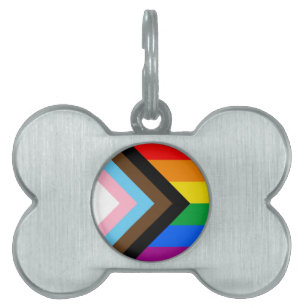 LGBTQ+ Progress Pride Huisdieren Naamplaatje