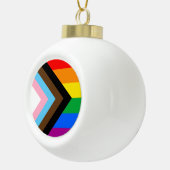 LGBTQ+ Progress Pride Keramische Bal Ornament (Rechts)
