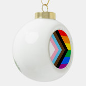 LGBTQ+ Progress Pride Keramische Bal Ornament (Links)