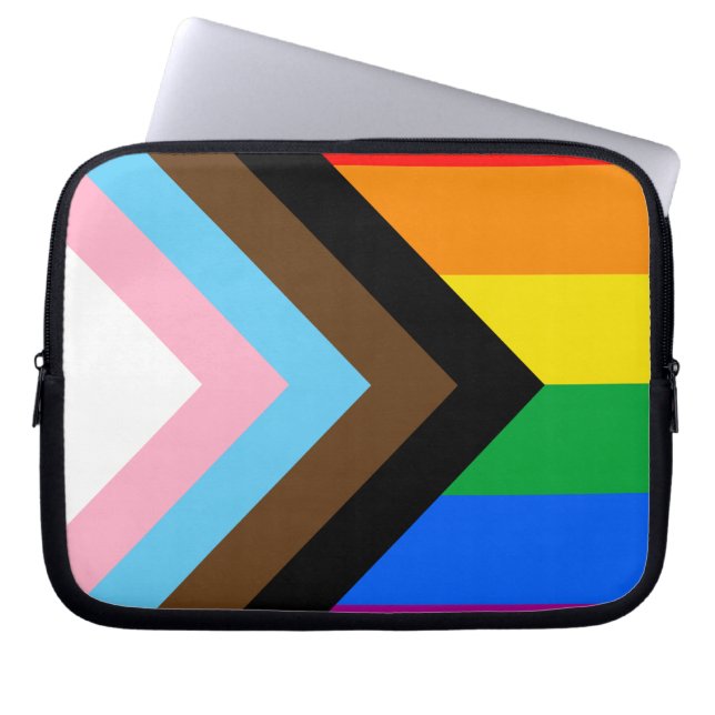 LGBTQ+ Progress Pride Laptop Sleeve (Voorkant)
