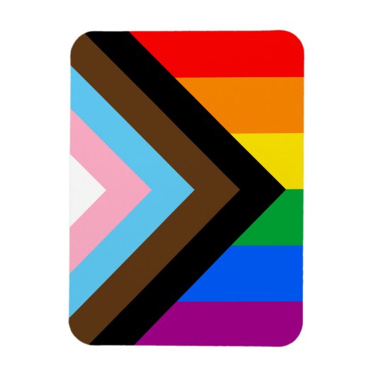 LGBTQ+ Progress Pride Magneet (Verticaal)