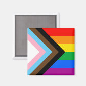 LGBTQ+ Progress Pride Magneet (Voorkant / Achterkant)