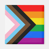 LGBTQ+ Progress Pride Magneet (Voorkant)