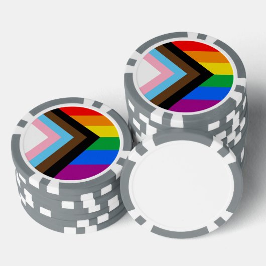 LGBTQ+ Progress Pride Poker Chips (Opstapeling)