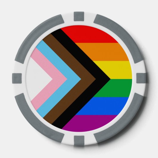LGBTQ+ Progress Pride Poker Chips (Voorkant)