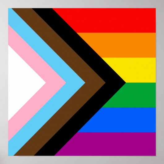 LGBTQ+ Progress Pride Poster (Voorkant)