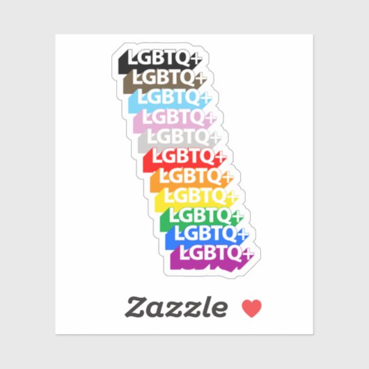 LGBTQ+ Progress Pride Sticker (Vel)