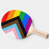 LGBTQ+ Progress Pride Tafeltennisbatje (Zijkant)