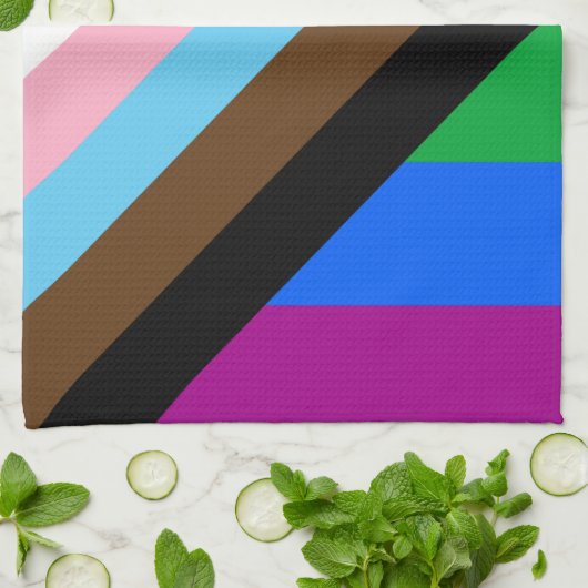 LGBTQ+ Progress Pride Theedoek (Gevouwen)