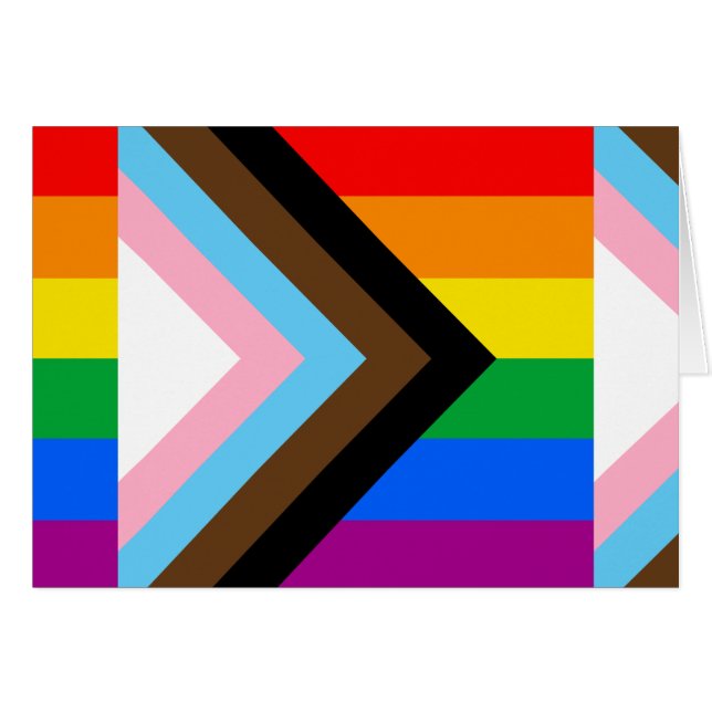 LGBTQ+ Progress Pride Vlag (Voorkant Horizontaal)