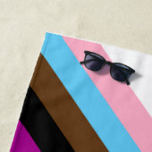 LGBTQ+ Progress Pride Vlag Beach Towel Strandlaken (In situ)