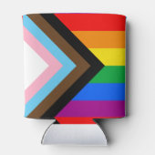 LGBTQ+ Progress Pride-vlag Blikjeskoeler (Achterkant)