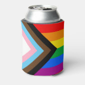 LGBTQ+ Progress Pride-vlag Blikjeskoeler (Blikje Achterkant)