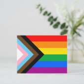 LGBTQ+ Progress Pride-vlag Briefkaart (Staand voorkant)