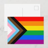 LGBTQ+ Progress Pride-vlag Briefkaart (Voorkant / Achterkant)