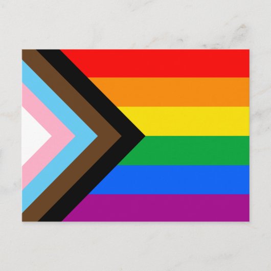 LGBTQ+ Progress Pride-vlag Briefkaart (Voorkant)