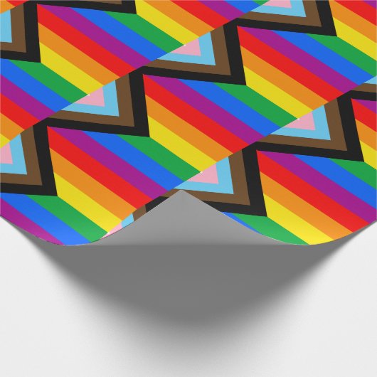 LGBTQ+ Progress Pride Vlag Cadeaupapier (Hoek)