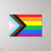 LGBTQ+ Progress Pride-vlag Canvas Afdruk (Voorkant)