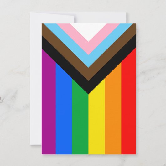 LGBTQ+ Progress Pride Vlag Feestdagenkaart (Voorkant)