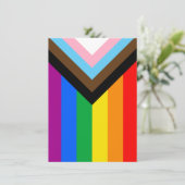 LGBTQ+ Progress Pride Vlag Feestdagenkaart (Staand voorkant)