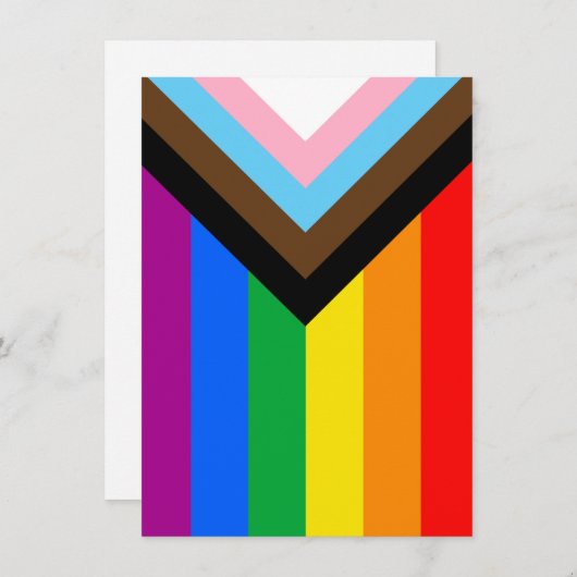 LGBTQ+ Progress Pride Vlag Feestdagenkaart (Voorkant / Achterkant)
