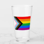 LGBTQ+ Progress Pride-vlag Glas (Voorkant)