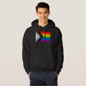 LGBTQ+ Progress Pride-vlag Hoodie (Voorkant volledig)