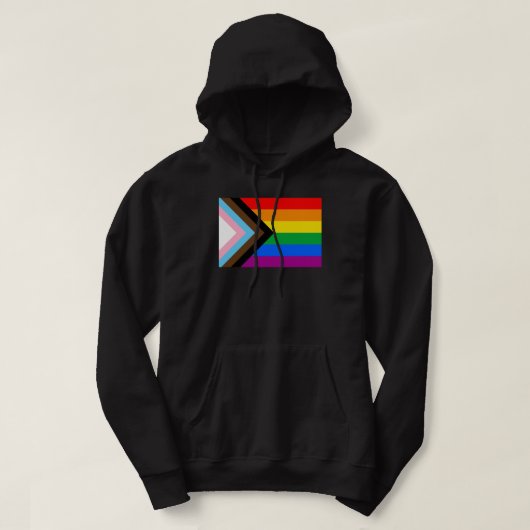 LGBTQ+ Progress Pride-vlag Hoodie (Design voorkant)