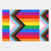 LGBTQ+ Progress Pride-vlag Inpakpapier Vel (Voorkant)