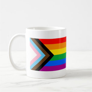 LGBTQ+ Progress Pride-vlag Koffiemok