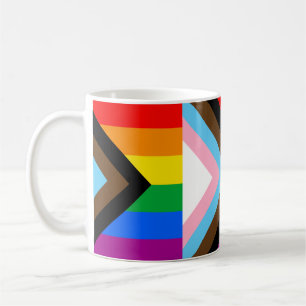 LGBTQ+ Progress Pride Vlag Koffiemok