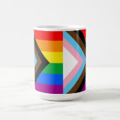 LGBTQ+ Progress Pride-vlag Koffiemok (Center)
