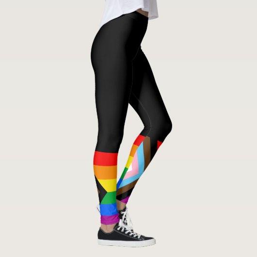 LGBTQ+ Progress Pride Vlag Leggings (Rechts)