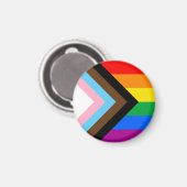 LGBTQ+ Progress Pride-vlag Magneet (Voorkant / Achterkant)