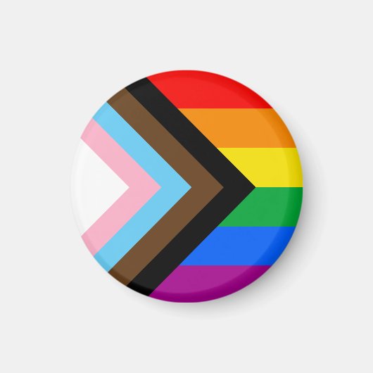 LGBTQ+ Progress Pride-vlag Magneet (Voorkant)