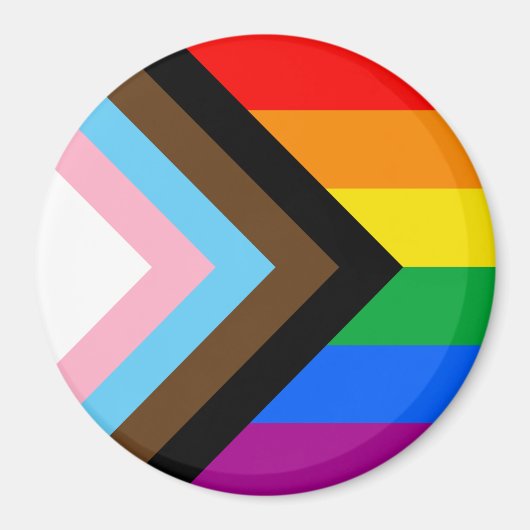 LGBTQ+ Progress Pride-vlag Magneet (Voorkant)