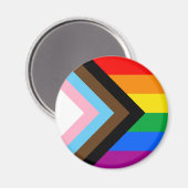LGBTQ+ Progress Pride-vlag Magneet (Voorkant / Achterkant)