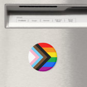 LGBTQ+ Progress Pride-vlag Magneet (Insitu (Vaatwasser))