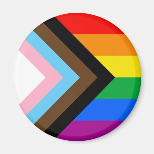 LGBTQ+ Progress Pride-vlag Magneet (Voorkant)