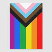 LGBTQ+ Progress Pride-vlag Magnetische Uitnodiging (Voorkant)