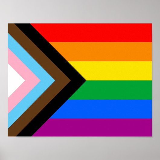 LGBTQ+ Progress Pride Vlag Poster (Voorkant)