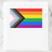 LGBTQ+ Progress Pride Vlag Rechthoekige Sticker (Tas)