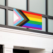 LGBTQ+ Progress Pride Vlag Spandoek (Buitenkant Gebouw)