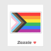 LGBTQ+ Progress Pride-vlag Sticker (Vel)