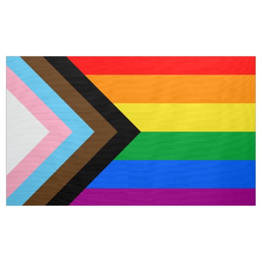 LGBTQ+ Progress Pride Vlag Stof (Yard (91,4 cm))